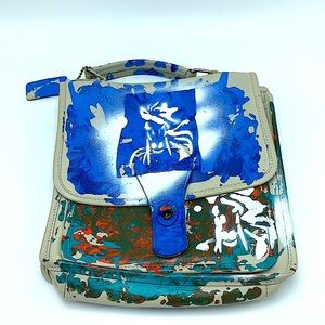 Vintage leather coach western horse bag